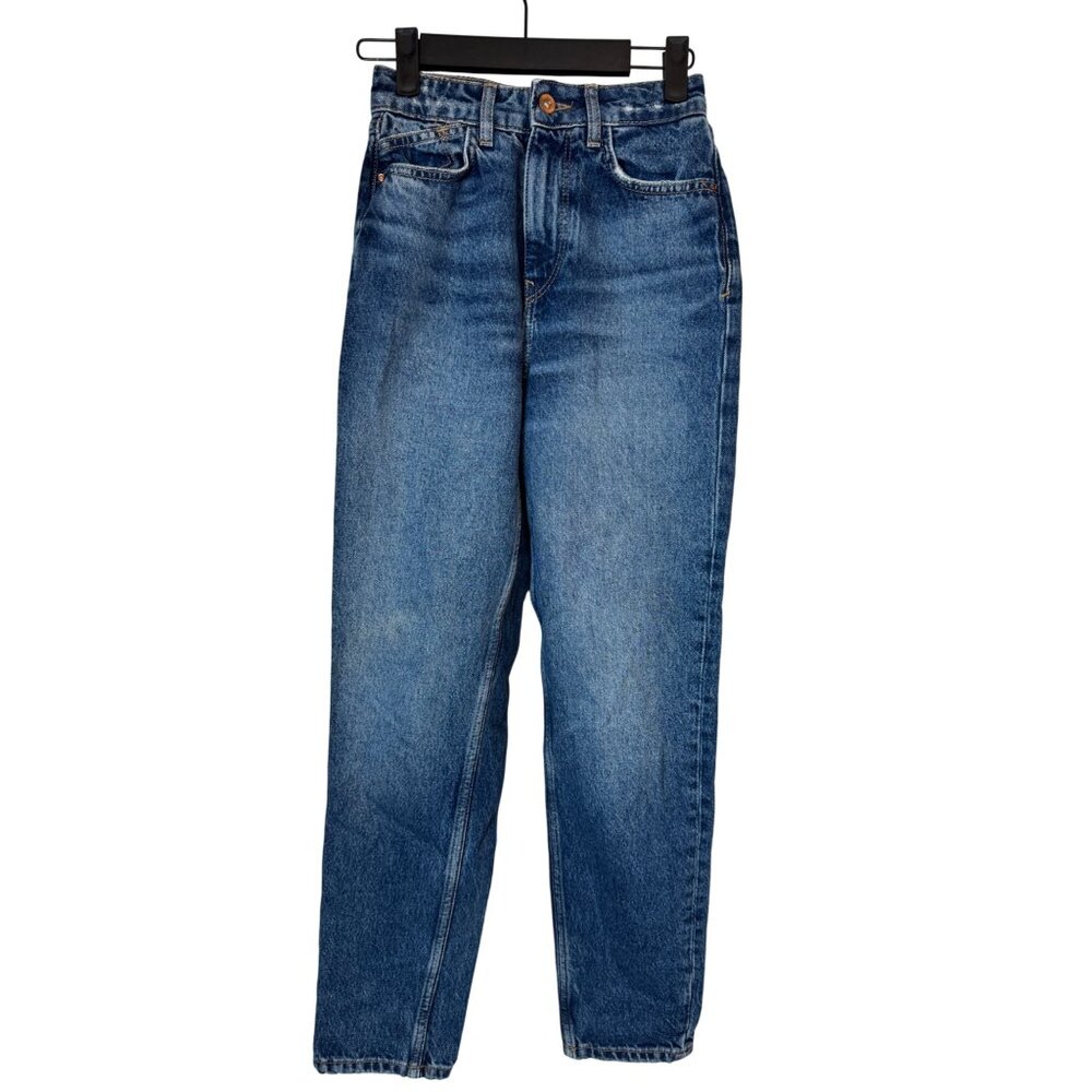 Vintage Zara Size 0 High-Waisted Blue Denim Jeans